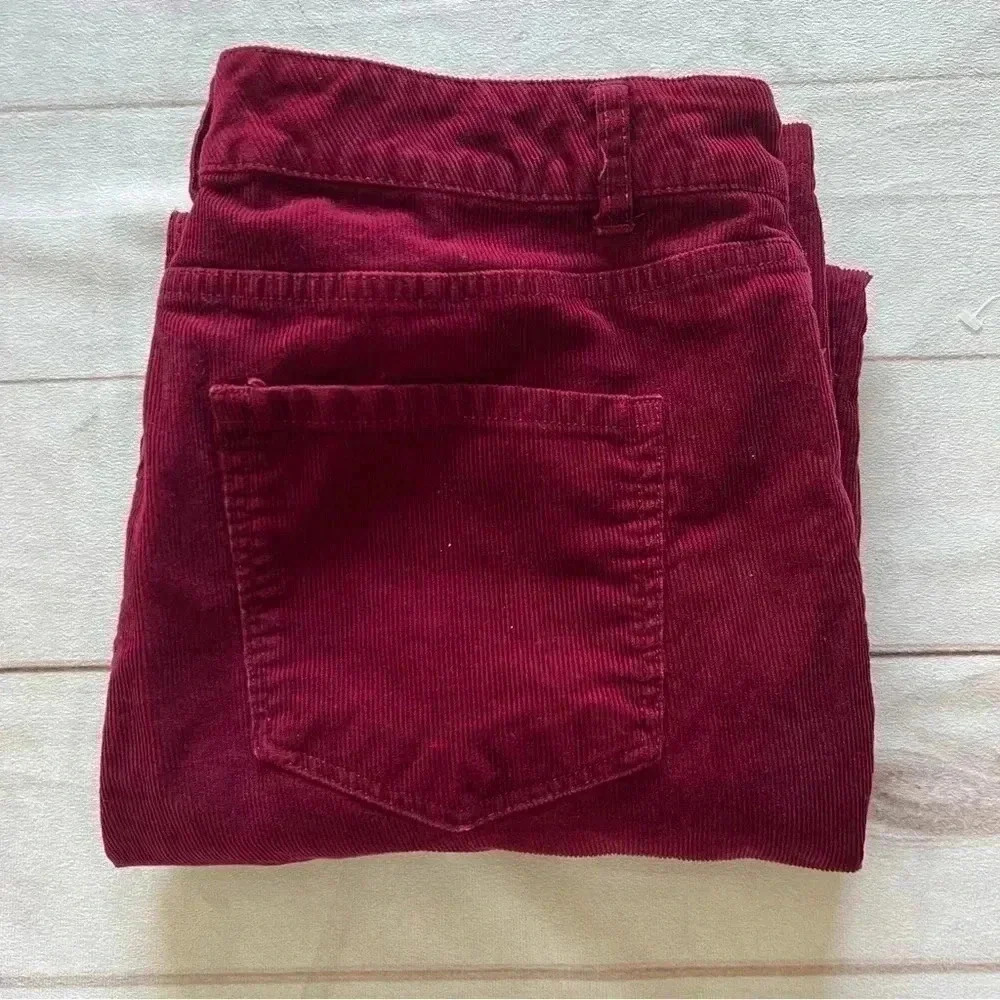 Coldwater Creek Womens burgundy red corduroy pants Size 8 - Picture 5 of 12
